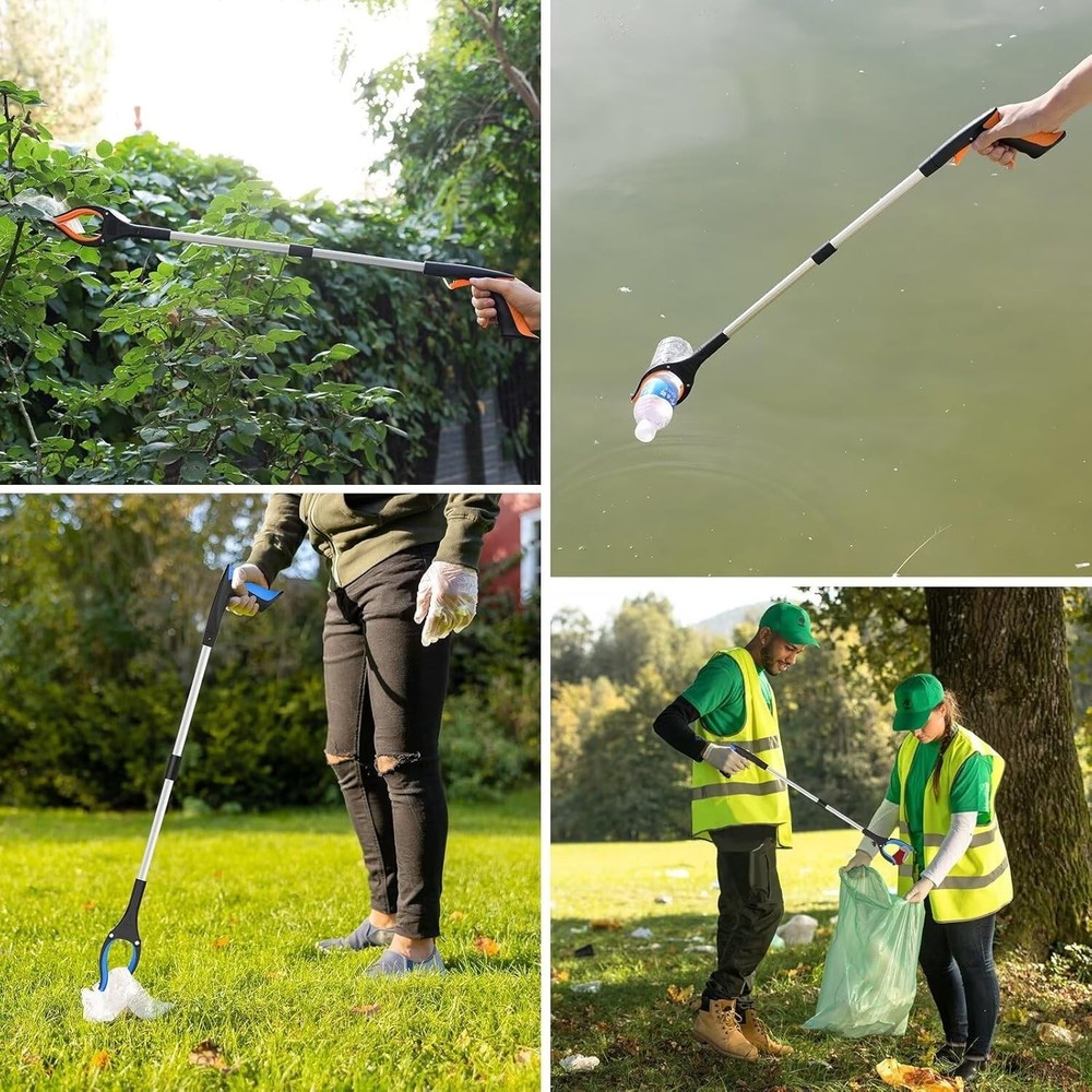 32-Inch Trash Picker Upper with 360° Rotating Head for Effortless Retrieval