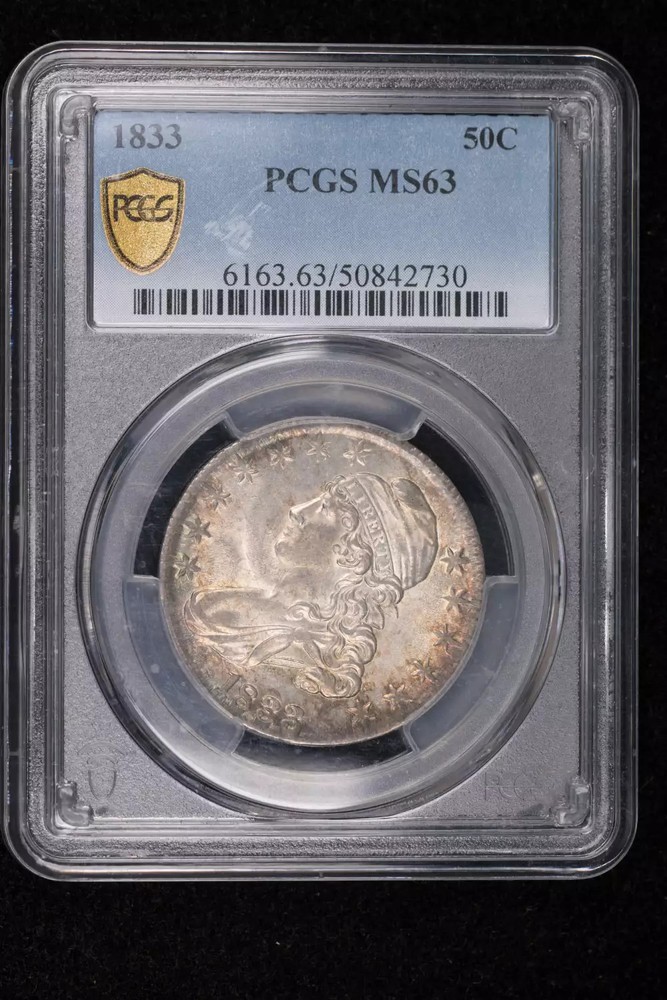 1833 P Capped Bust Half Dollars PCGS MS-63