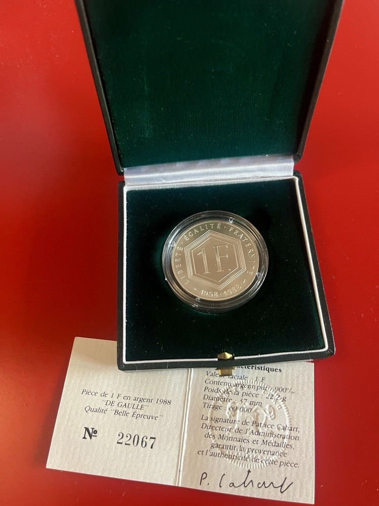 1 Francs Argent 1988 ‘De Gaulle’