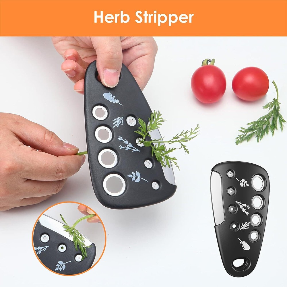 Kitchen Unique Gadgets Set 6 Pieces, Space Saving, Cheese Grater, Black