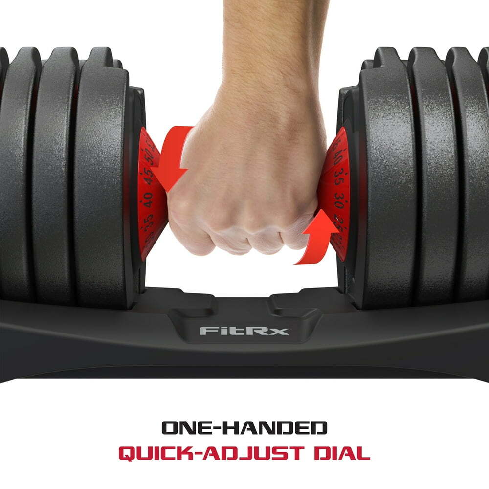 Adjustable Dumbbell Weights Set 5-52.5 Lbs Quick-Select Weight Training Rack Set