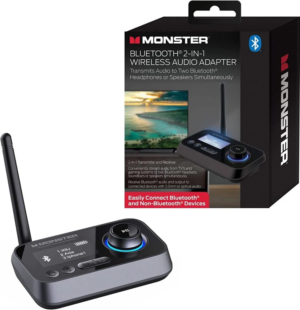 @ Xtreme Monster 2-in-1 Bluetooth Wireless Audio Adapter, Transmitter/Receiver🆕