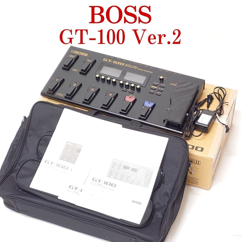 Boss GT-100 ver.2 Multi-Effects Processor Guitar Effect Pedal w/case, box Tested