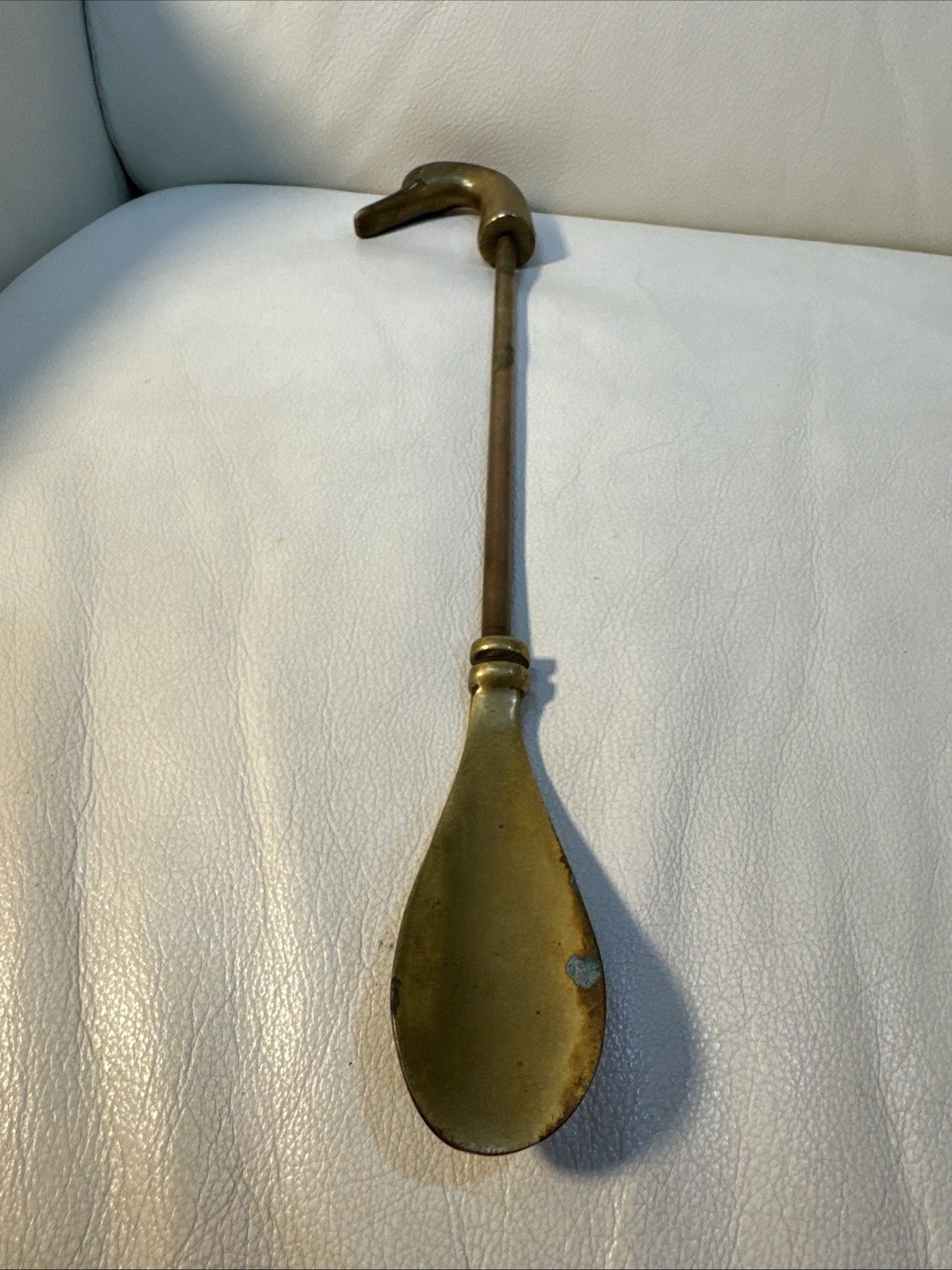 Vintage Brass Duck Head Shoe Horn 16”