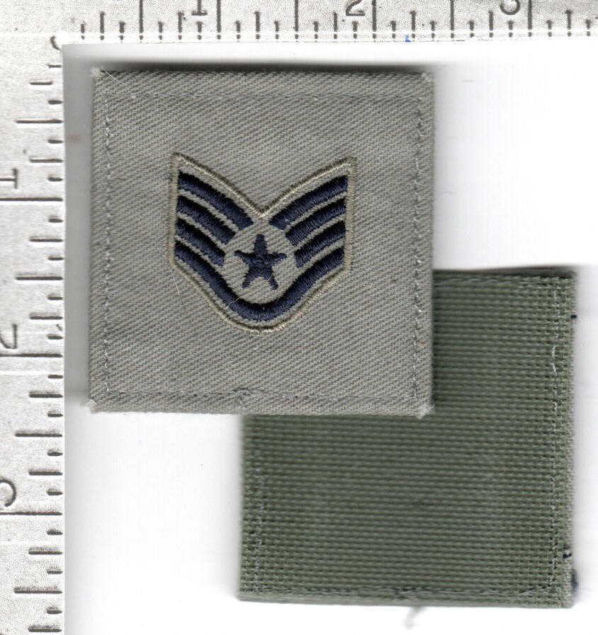 USAF patch chevron (circa 2011-21) Staff Sergeant ABU GORETEX Jacket Tab Chevron