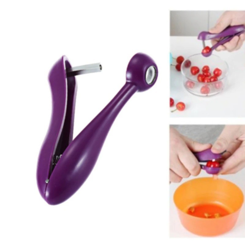 New 5'' Cherry Fruit Kitchen Pitter Remover Olive Corer Seed Remove Pit Tool **