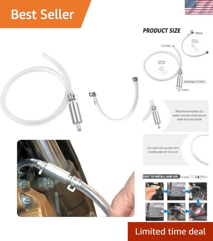 Universal Brake Bleeder Tool Set - One-Way Check Valve for Efficient Car Care
