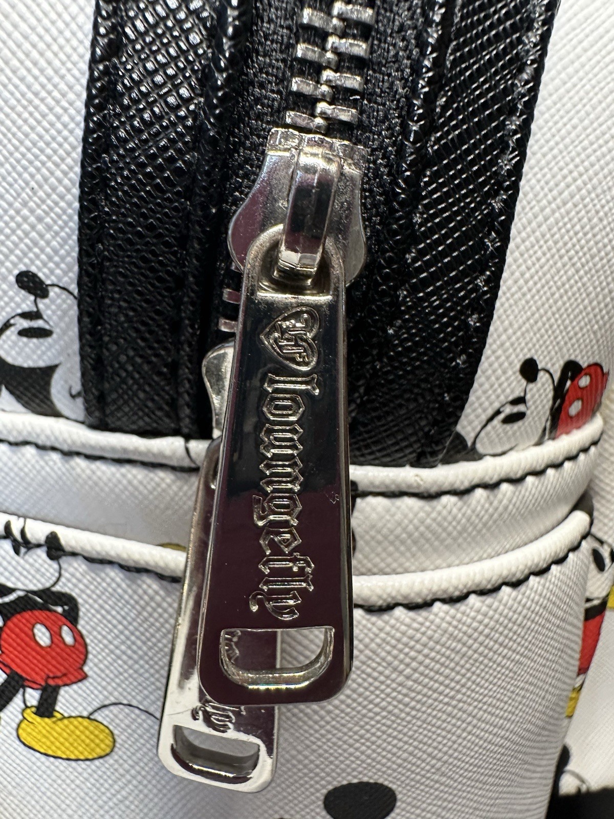 Loungefly Disney Classic Mickey Mouse Mini Backpack White Red Adjustable Straps