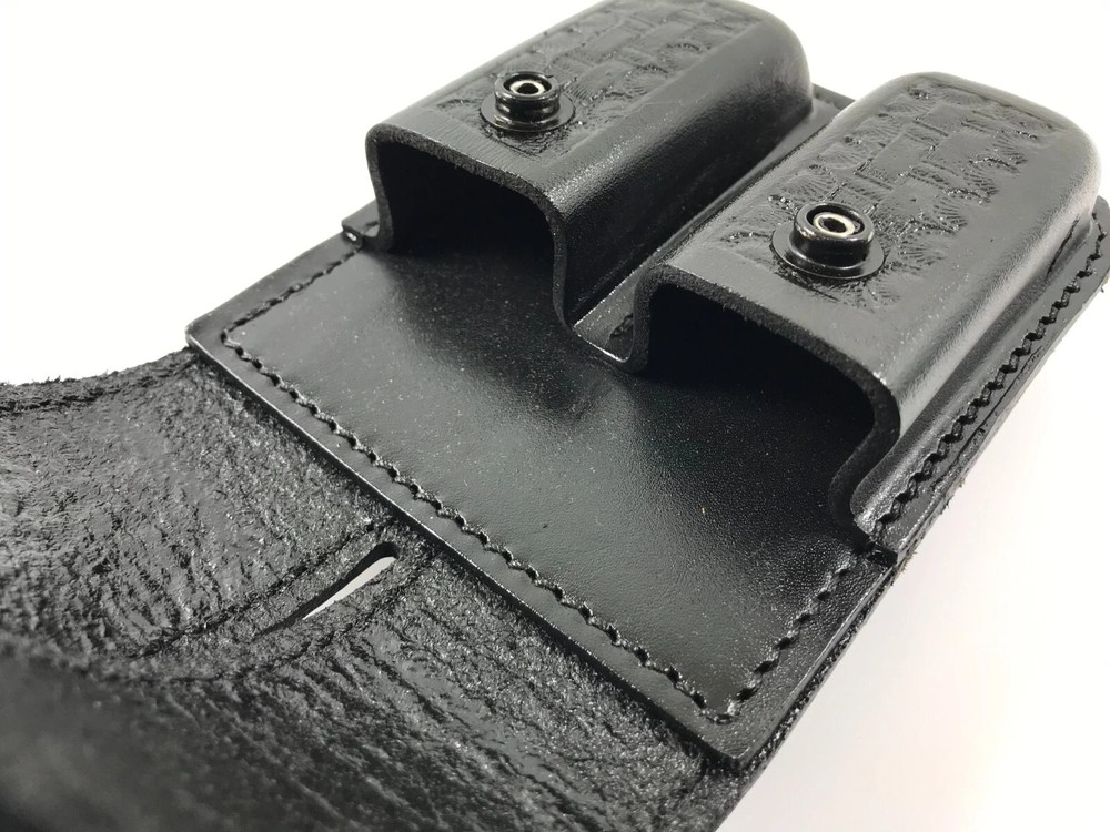 Leather Double Magazine Pouch Holster For Double Stack Magazines