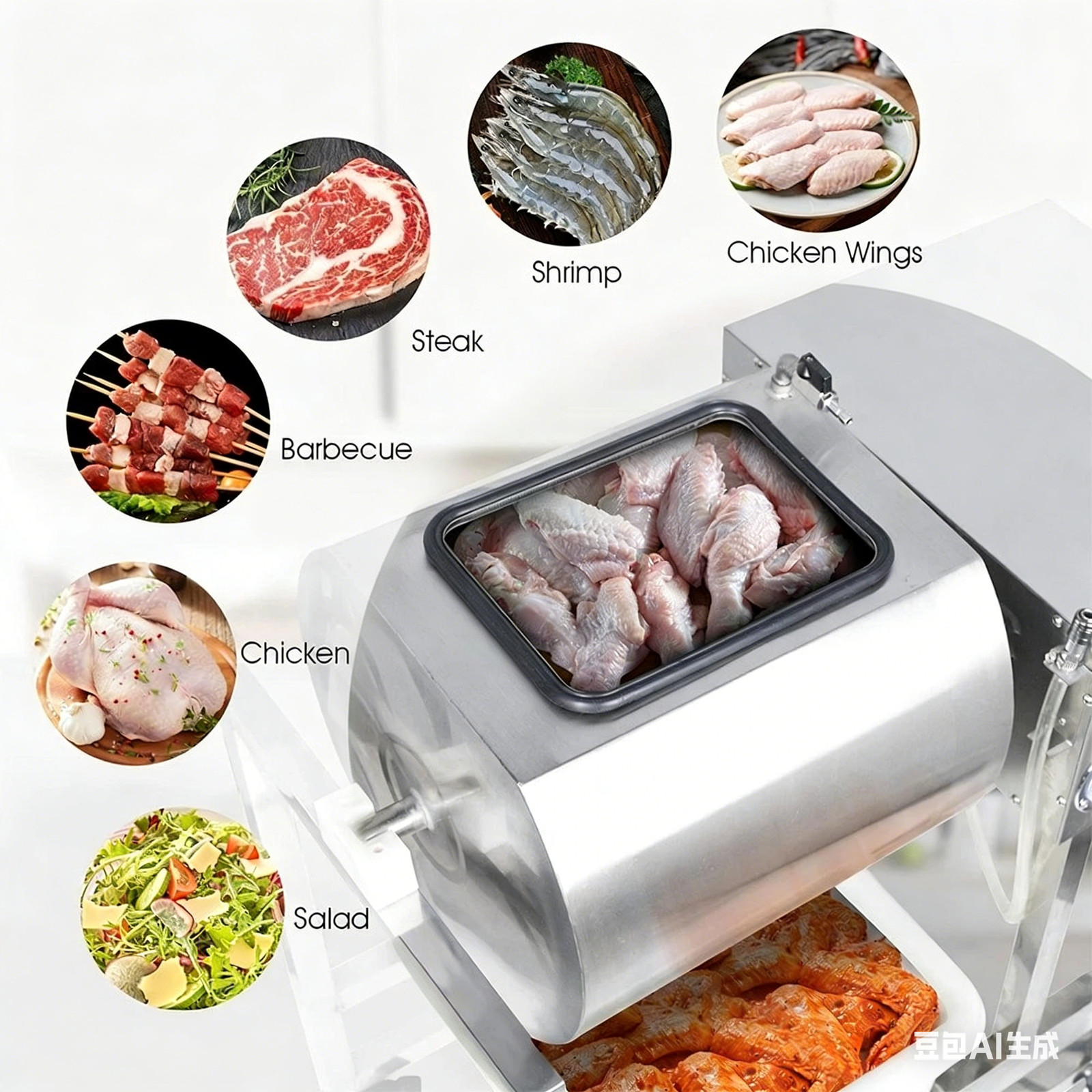 45L Commercial Meat Vacuum Tumbler Marinator For Vegetable Chicken Beef Rotation