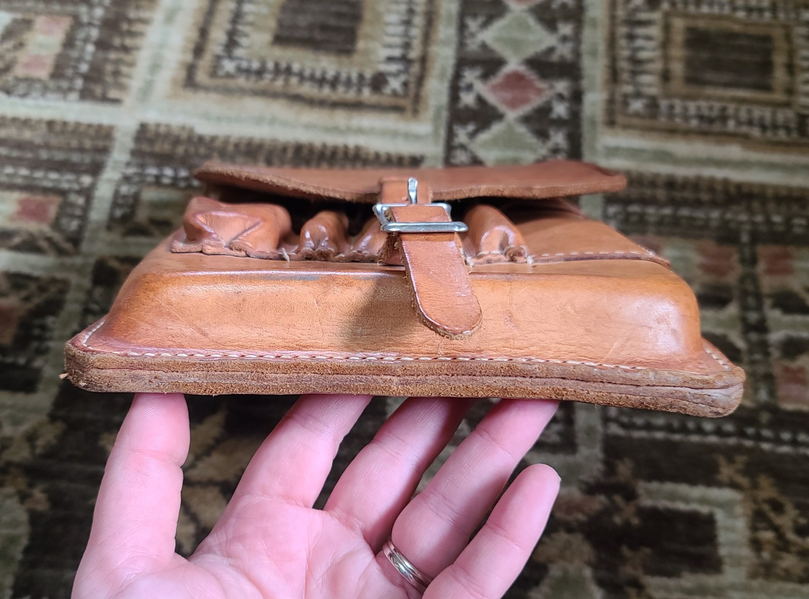 VTG Forestry Suppliers Inc Geologist Surveyor Tool Pouch Leather Belt Bag #33394