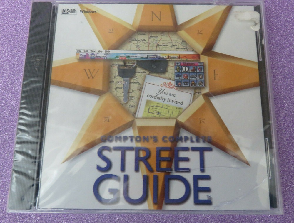 COMPTON'S COMPLETE STREET GUIDE FOR WINDOWS CD 1995 NIB SEALED