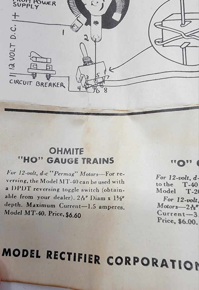 VINTAGE MODEL TRAIN SELENIUM RECTIFIER