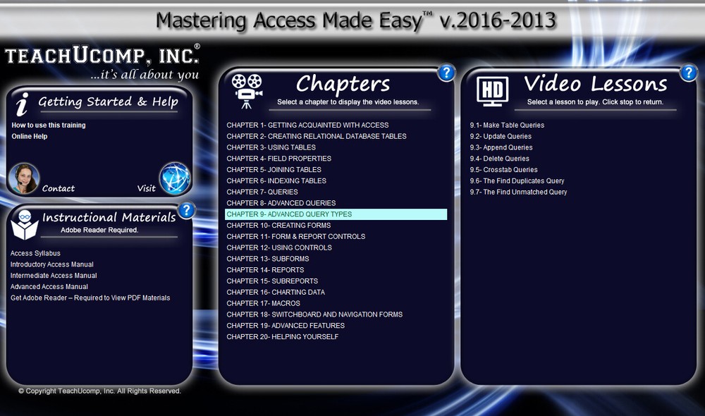 MICROSOFT ACCESS 2016 DELUXE Training Tutorial Course with Quick Reference Guide