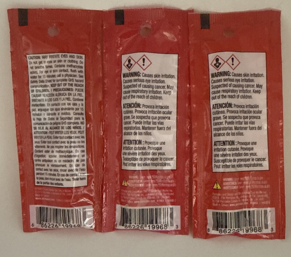 3 Pack Permatex 19968 High Strength Threadlocker Red