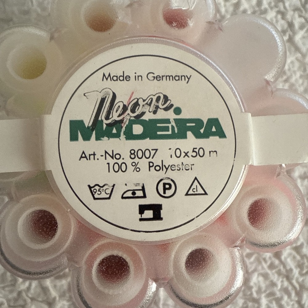 Madeira Neon Polyester Thread 9 (missing 1) Spools Set 50M Each