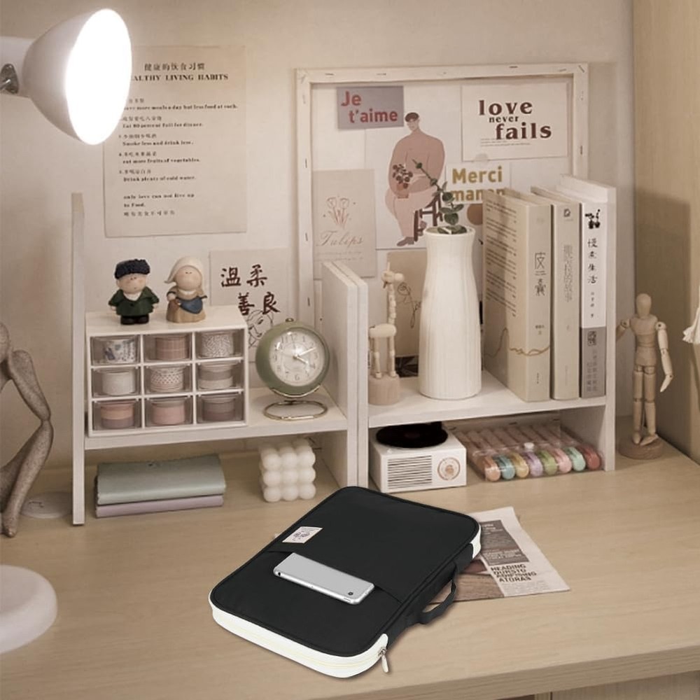 A4 Document Bag File Folder, Multifunctional A4 Document Bags Portfolio Organ...