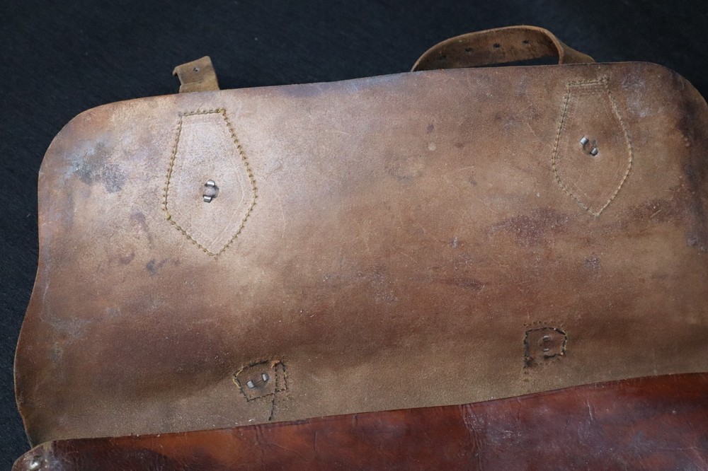 Original WWII British Army Dispatch Riders Briefcase Belfast Dated Maker Marked