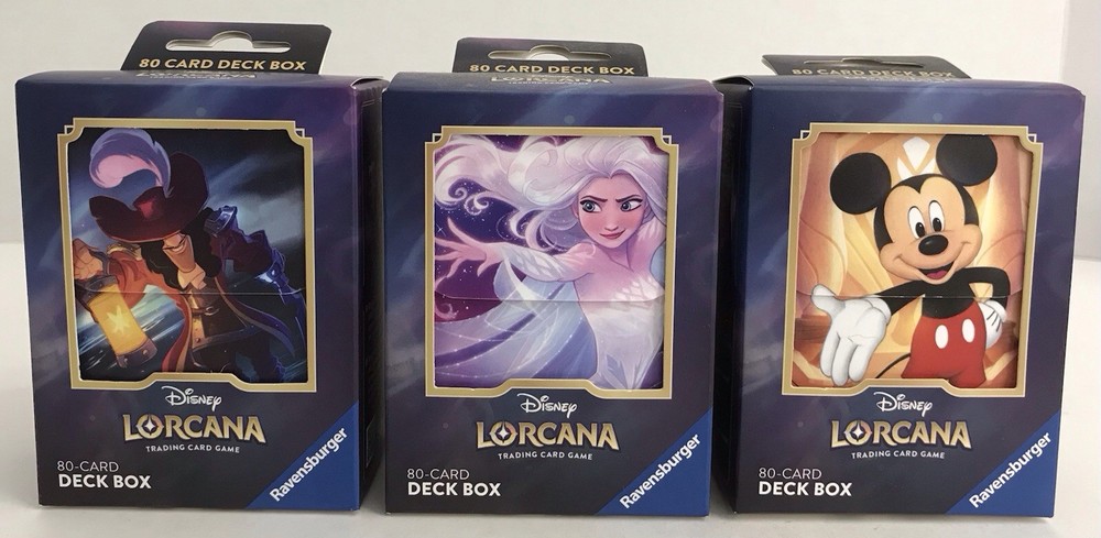 Disney Lorcana First Chapter Elsa, Mickey Mouse, Captain Hook Deck Box Set NEW