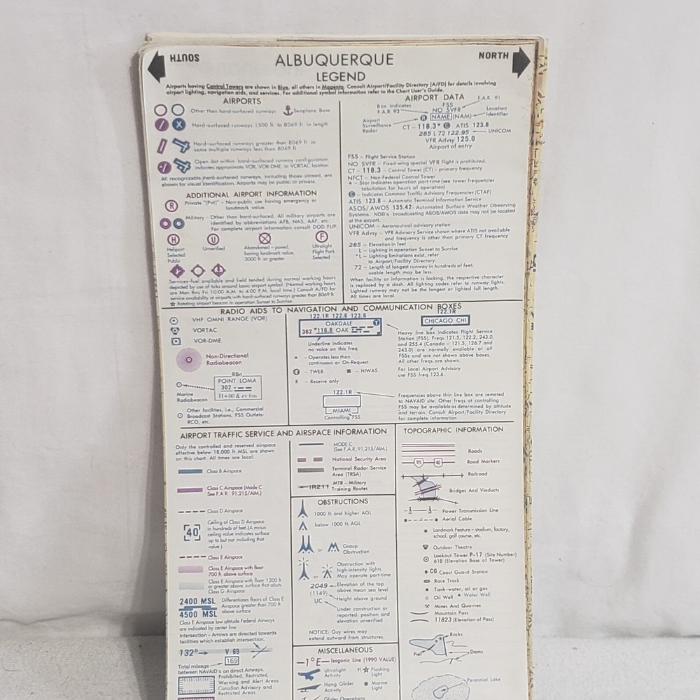 Aeronautical Chart Albuquerque 1995