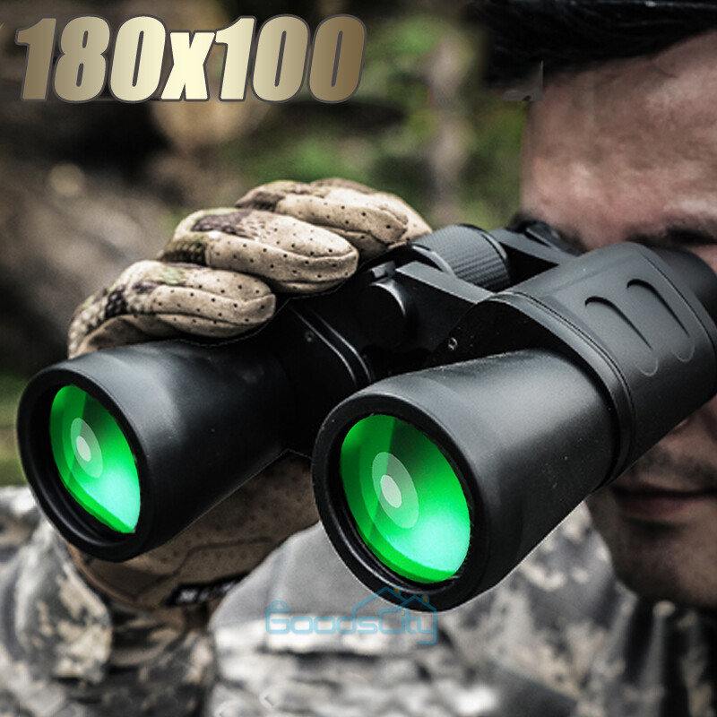 180x100 High Power Military Binoculars Day/Night Vision Waterproof Hunting +Case