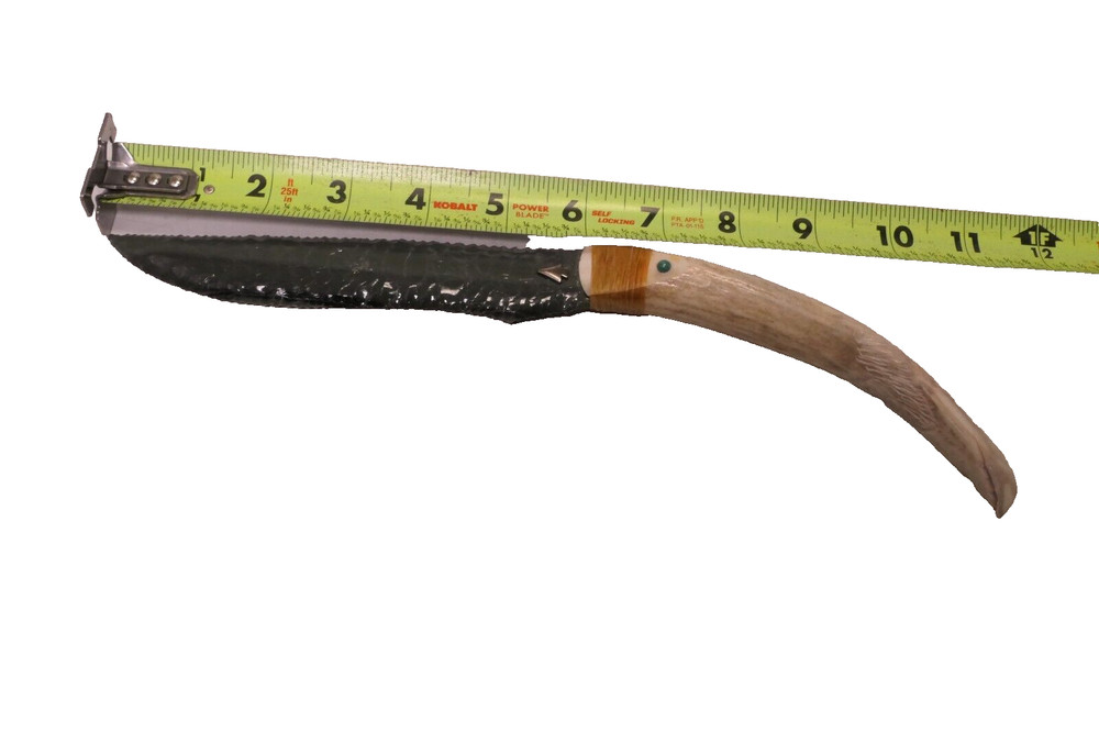 Obsidian Eagle Bone Handle Knife