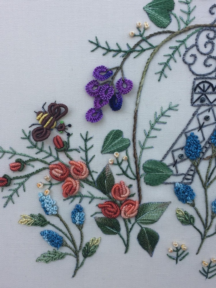 Lili - Springtime Eiffel Tower, an Advanced Brazilian Embroidery Pattern