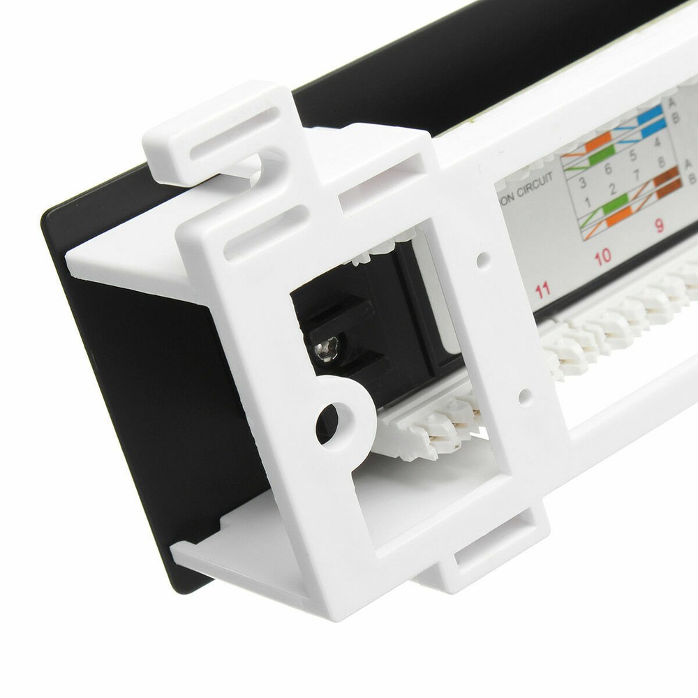 Cat6 12 Port Pro RJ45 Mini Patch Panel 110 Network w/ Surface Wall Mount Bracket