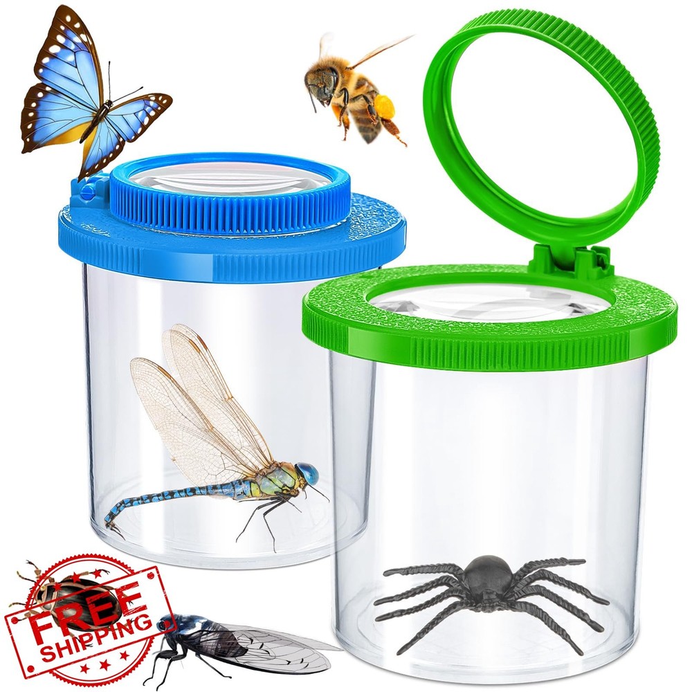 Kids Insect Viewer Magnifier Box Bug Catcher Kit Explorer