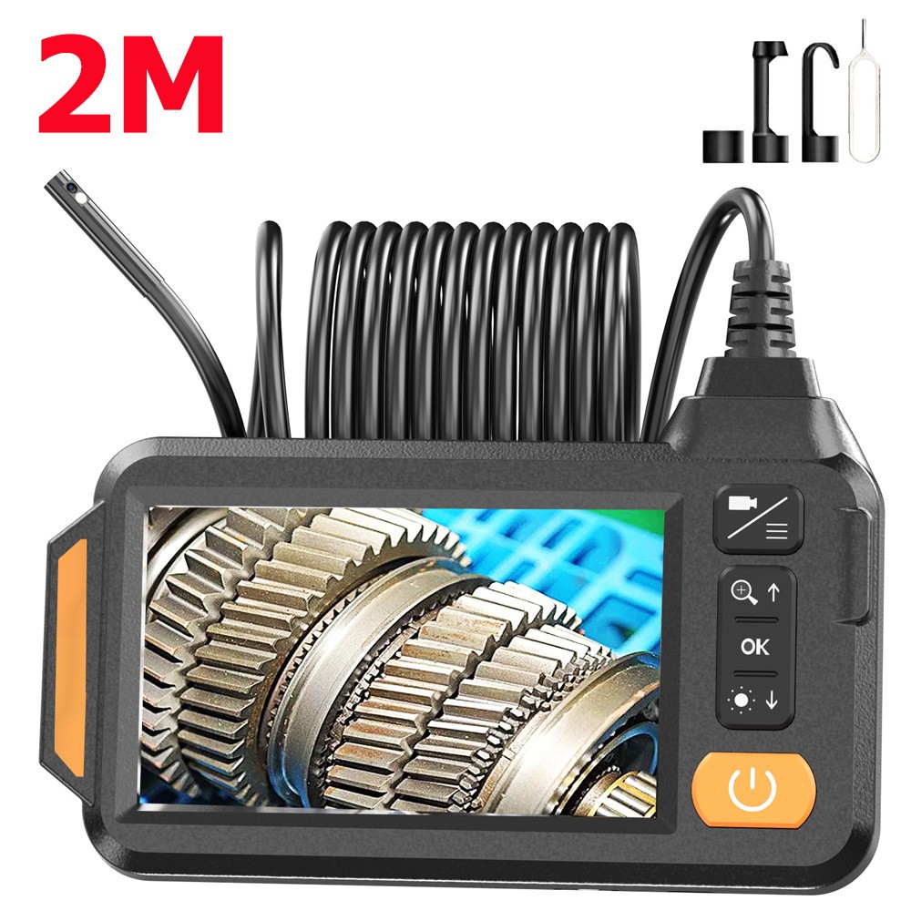 Endoscope Camera Borescope 6.6FT/16.4FT Cable 4.3" Screen with Lights Dual Len