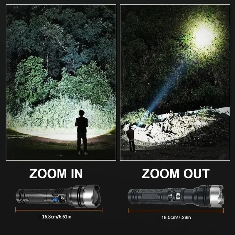 99000000 Lumen Super Bright LED Tactical Flashlight Rechargeable Work LED Lights