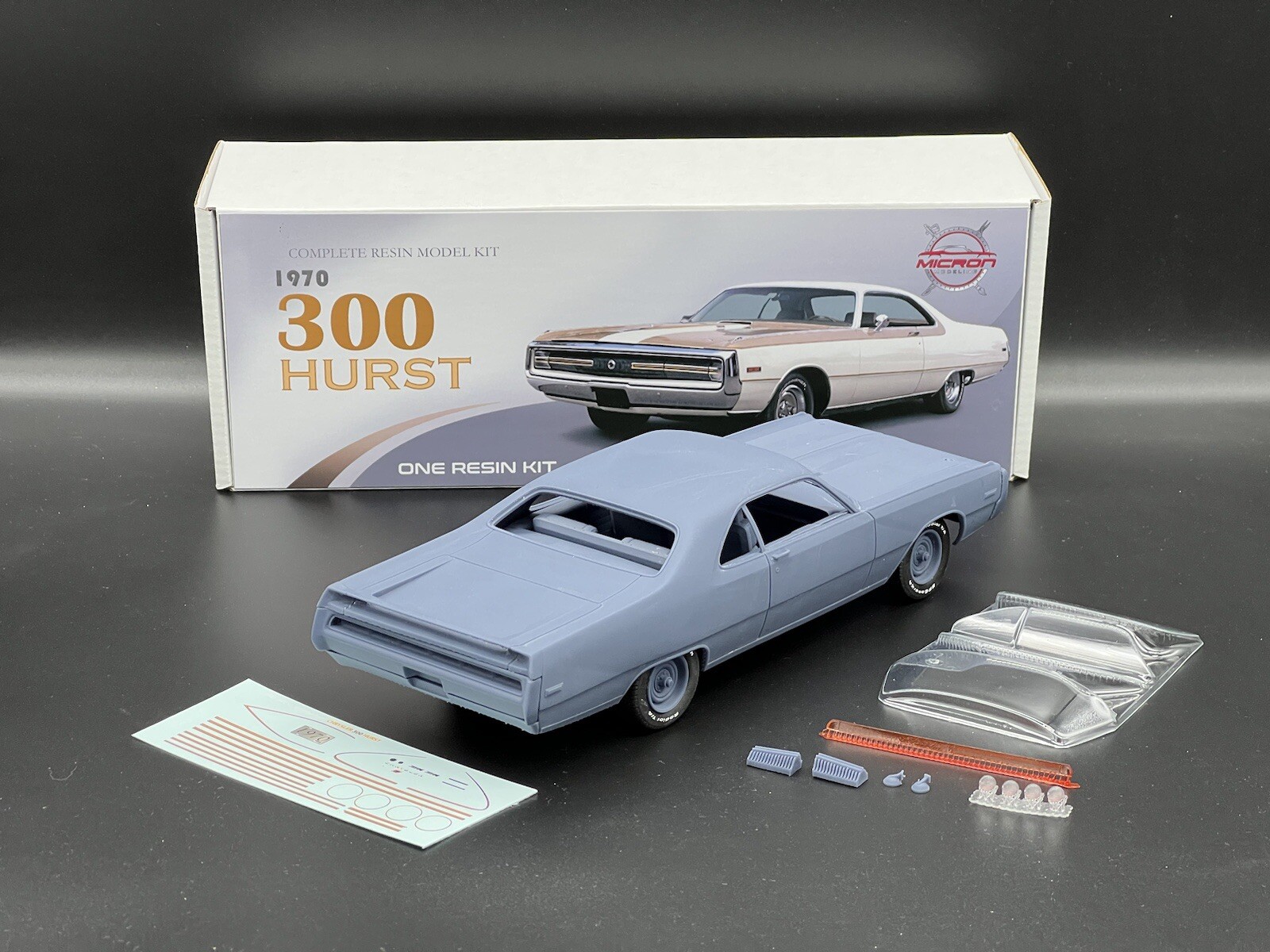 1/25 1970 Chrysler 300 Hurst Resin Model Kit – Premium Quality with Decals