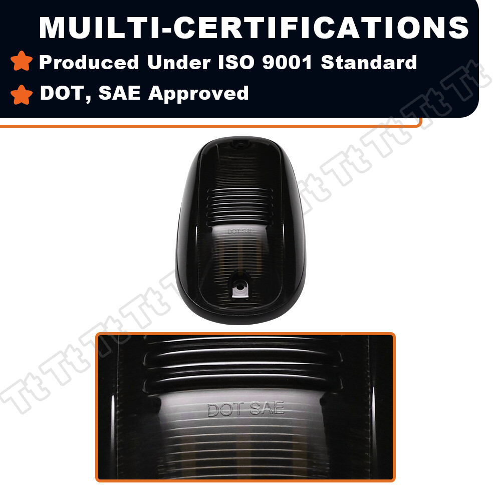 5x For Dodge RAM 1500 2500 3500 Smoked Rooftop Cab Running Marker Light LED