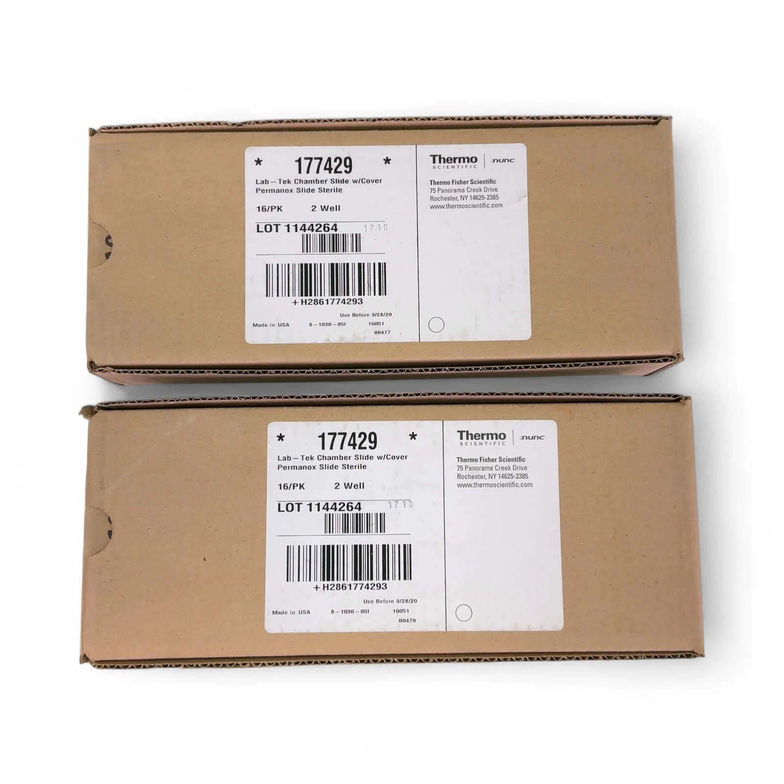 Thermo Scientific Lab-Tek Sterile Permanox Chamber Slide w/Cover (Lot of 2)