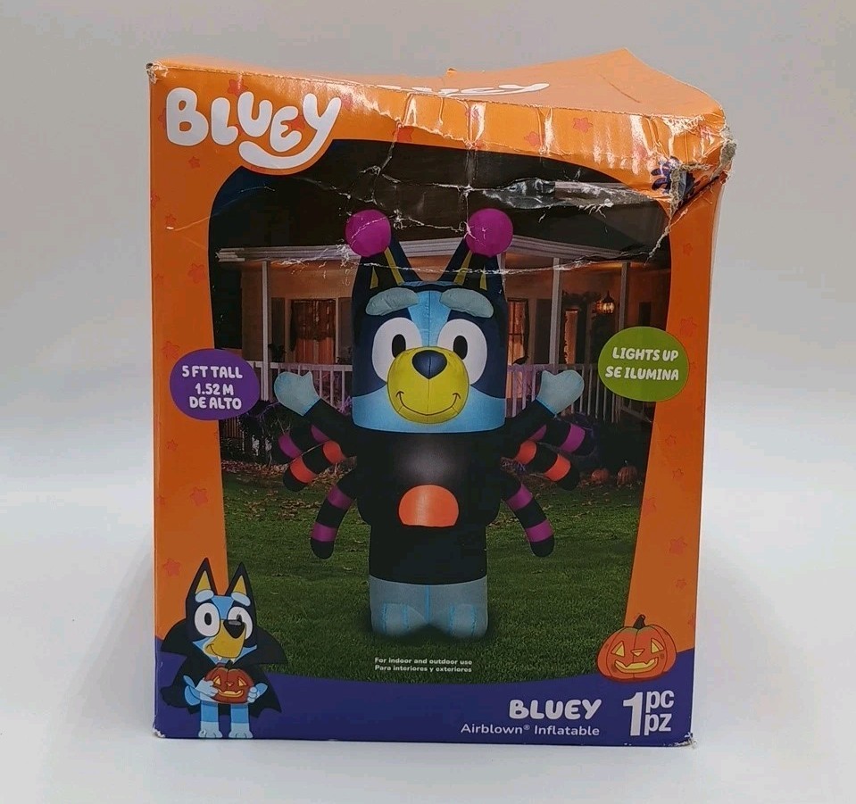 Bluey Halloween Inflatable Spider Costume 5ft New Damaged Box - See Description