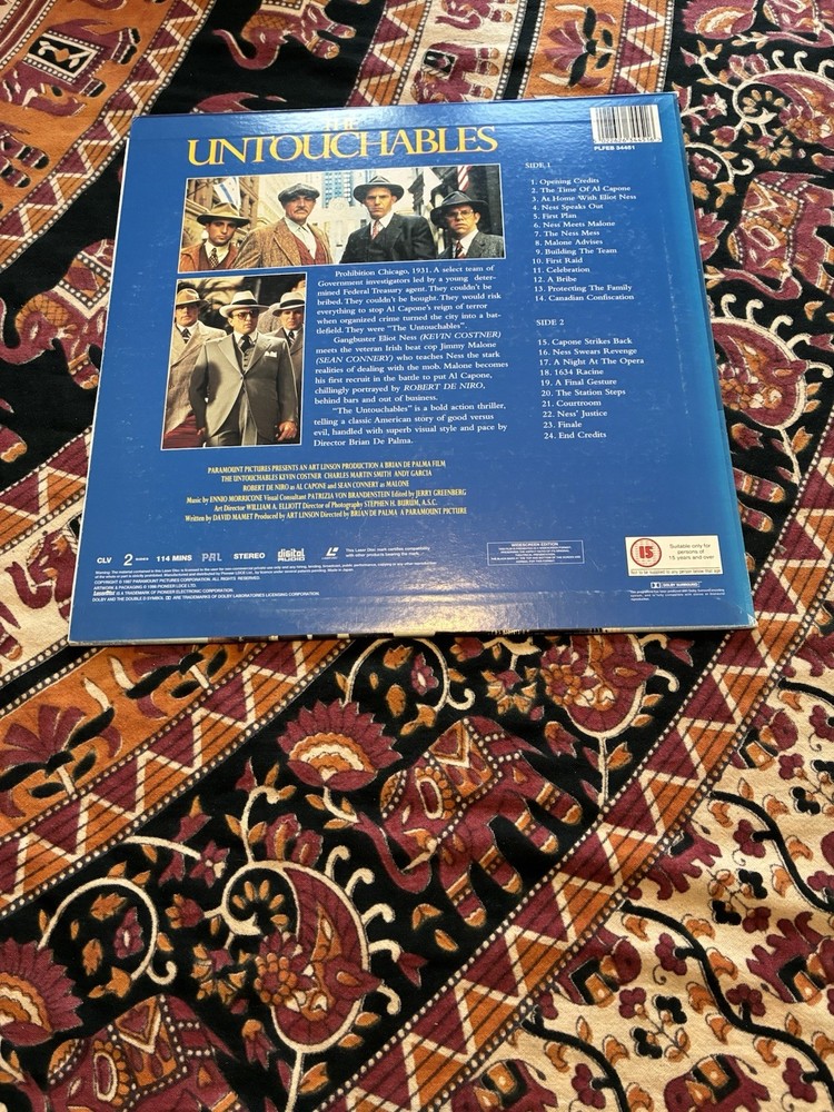 The Untouchables UK 1996 Laserdisc