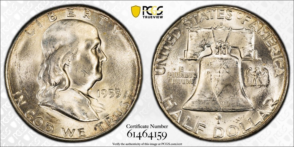 1953-S Franklin Half Dollar PCGS MS63