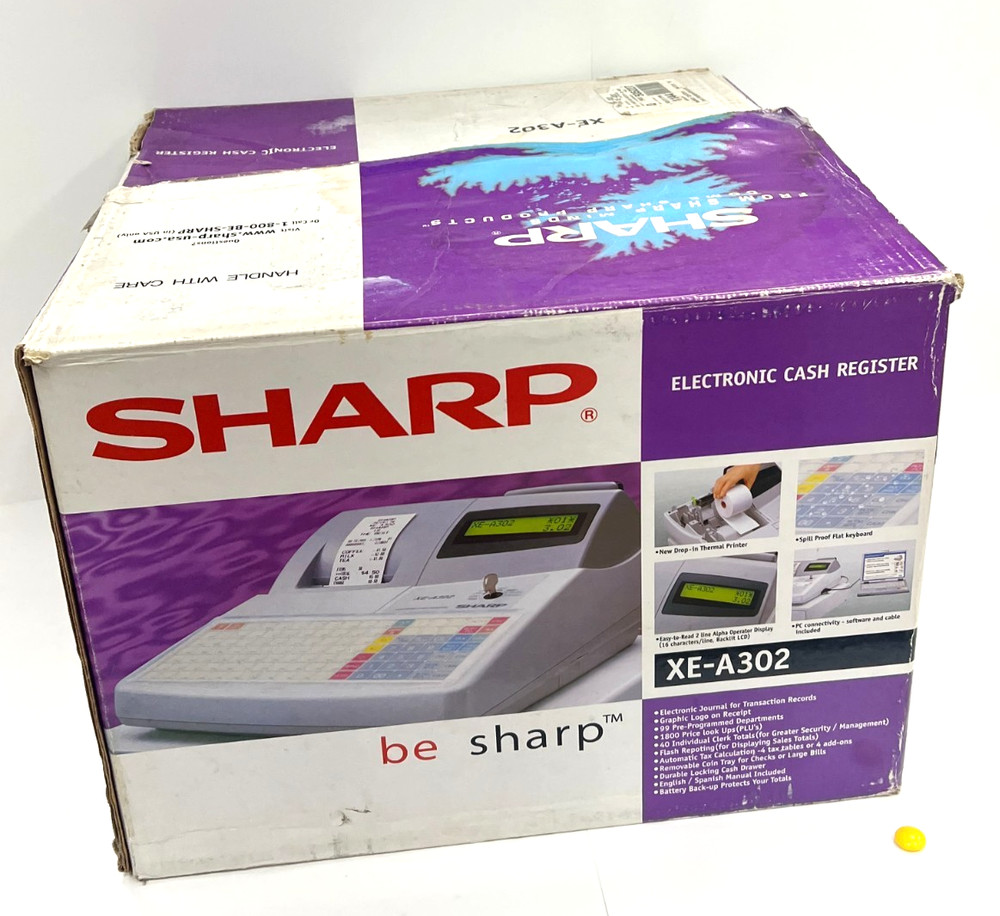 SHARP EXA302 ELECTRONIC CASH REGISTER LED DISPLAY AUTOMATIC 1800 PLUS