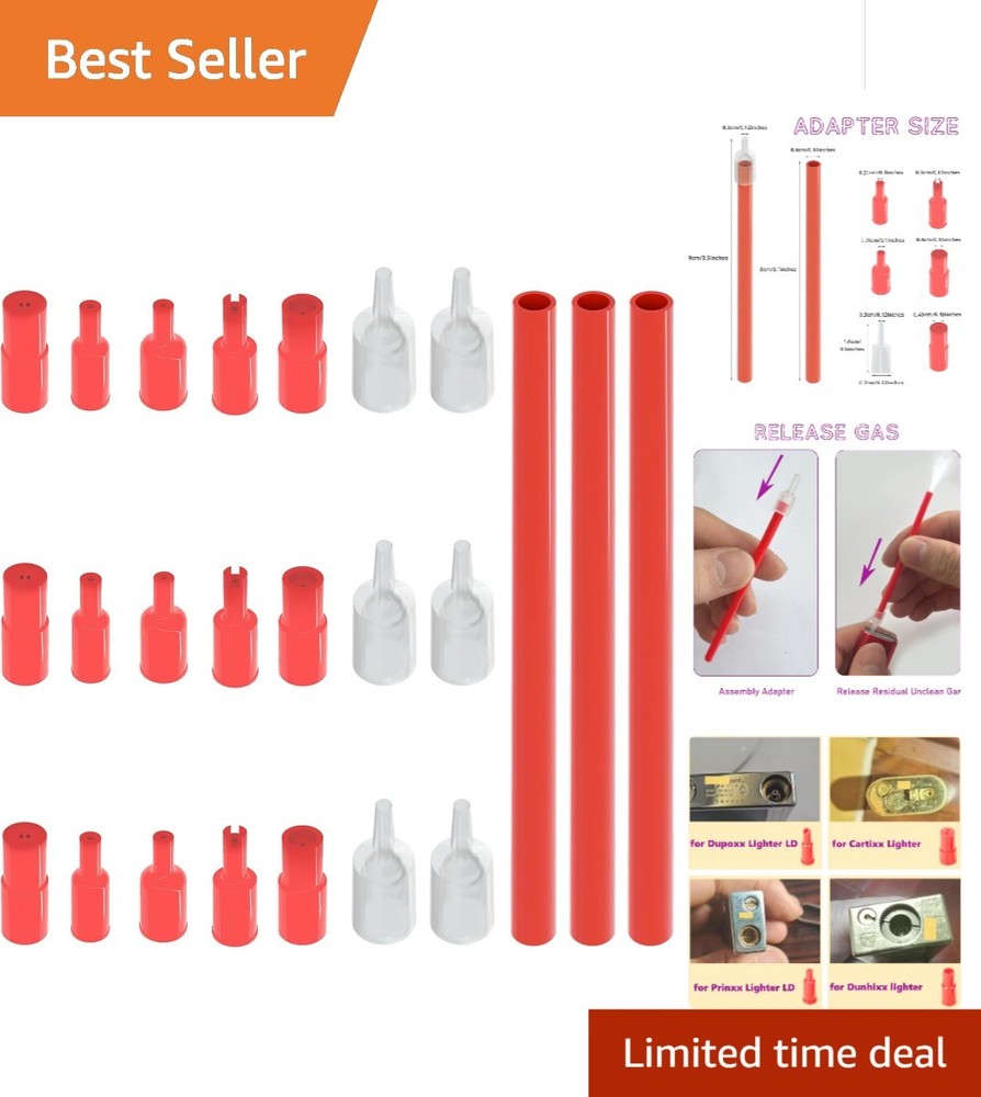 Ultimate Butane Refill Solution - 8-Piece Adapter Set for All Lighters