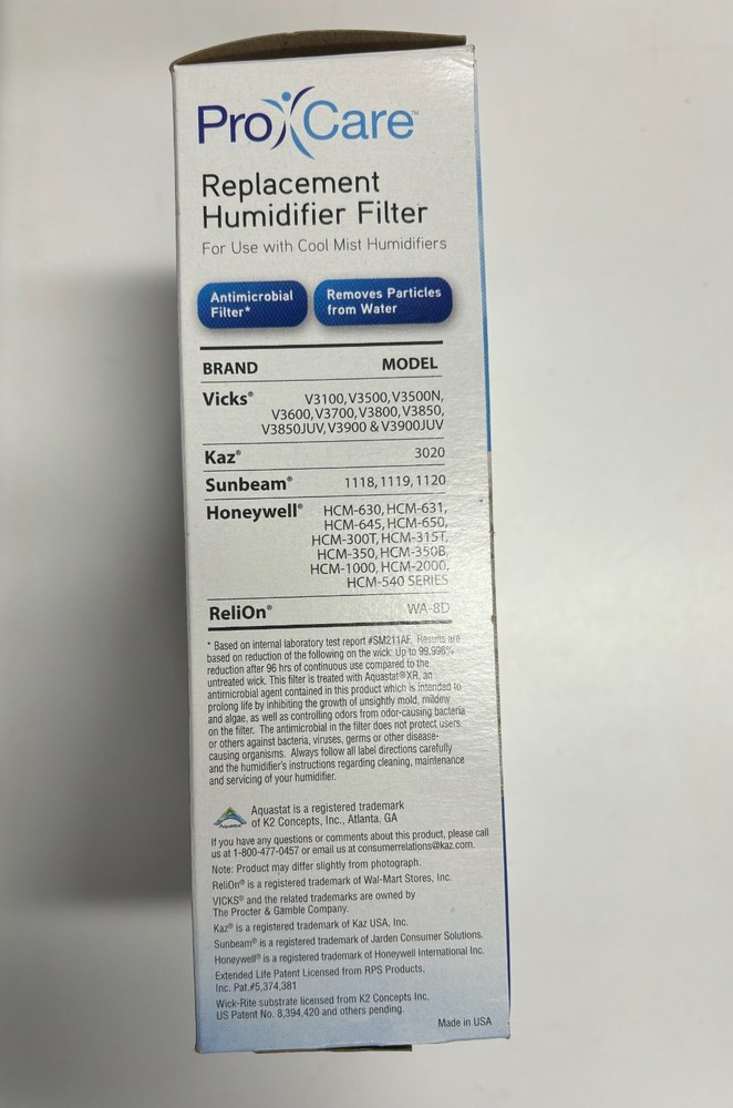 ProCare PCWF2 Replacement Cool Mist Humidifier Filter