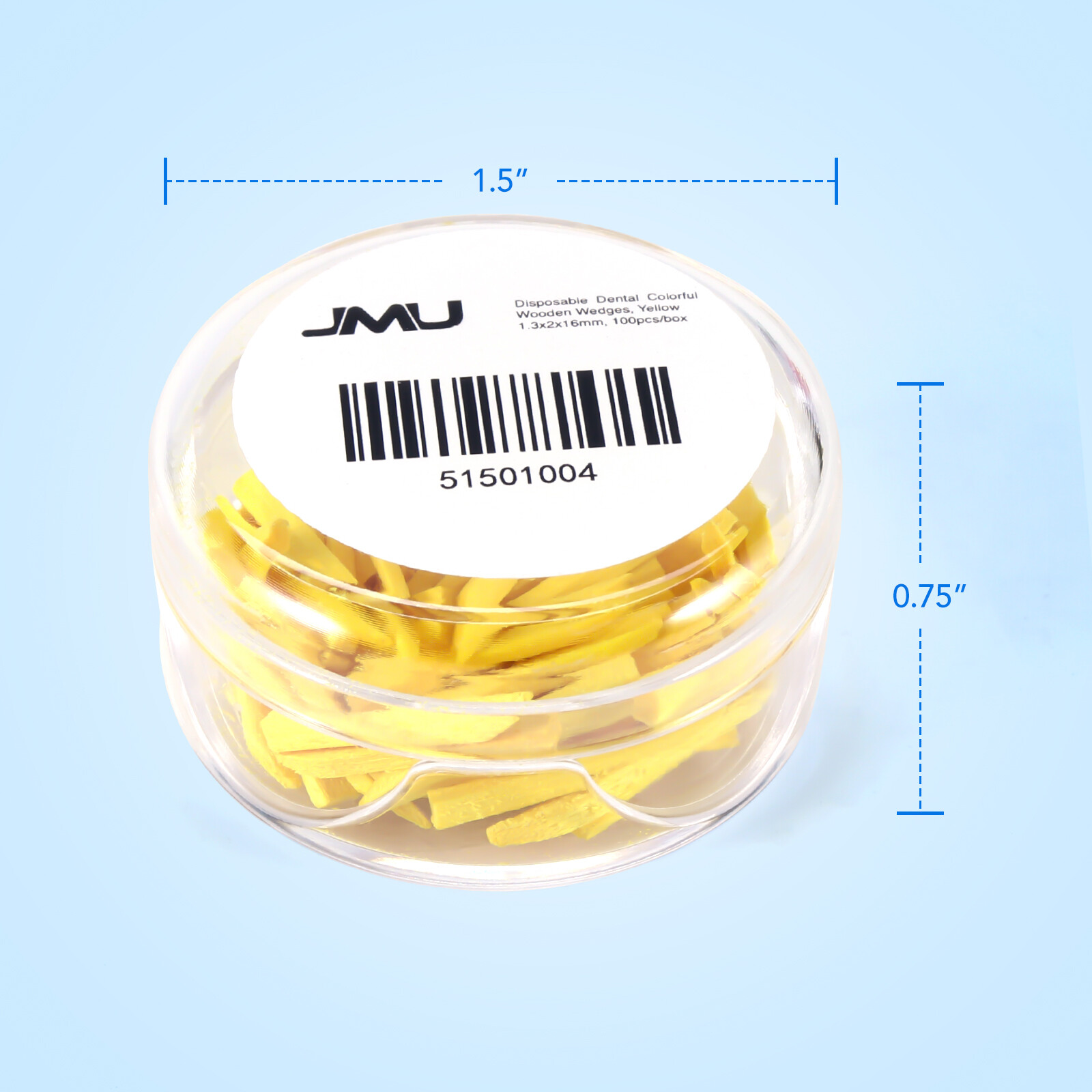 100/Box JMU Dental Wooden Interdental Wedges Contoured Matrices Wedges Tooth Gap