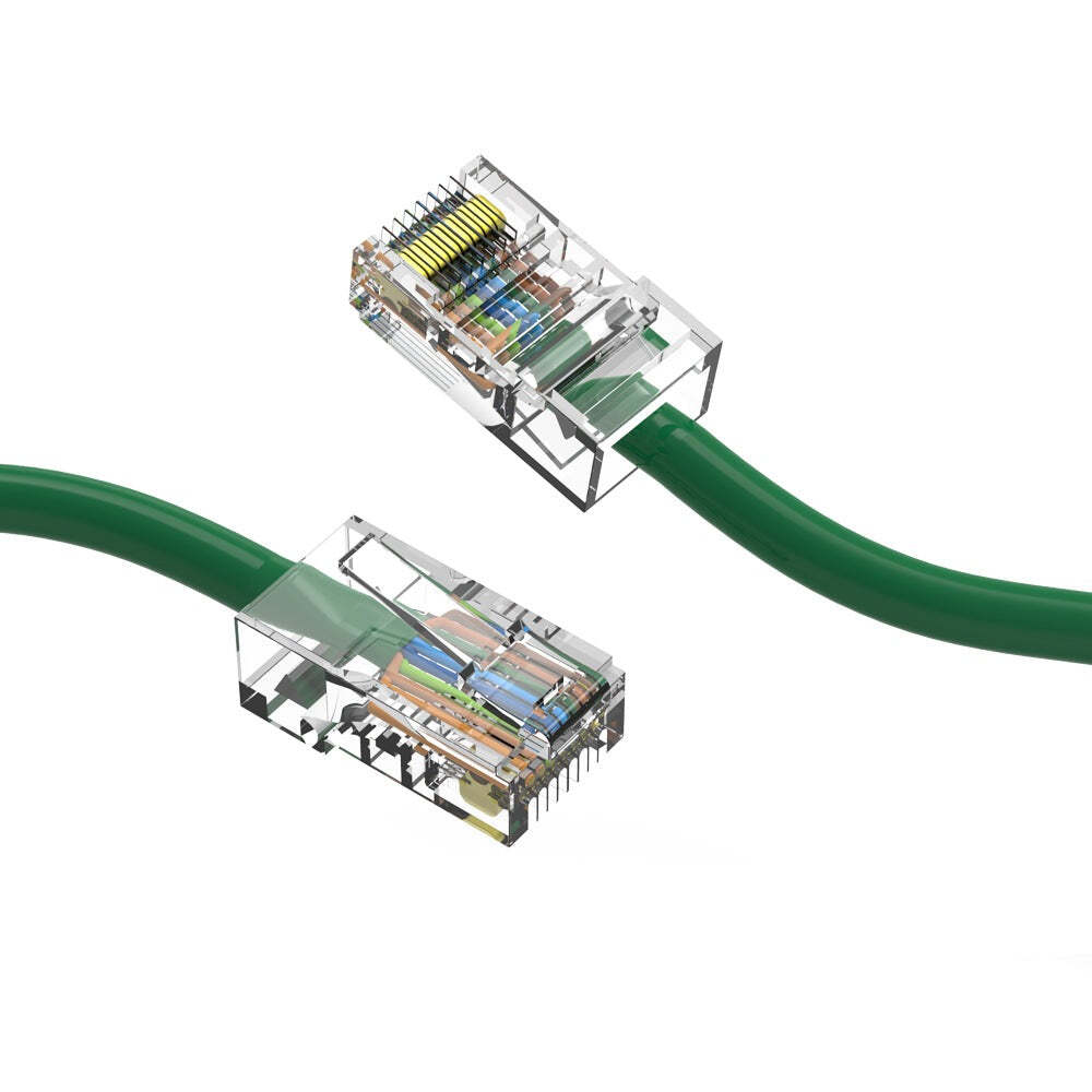 2Ft CAT6 UTP Ethernet Network Non Booted Cable Green