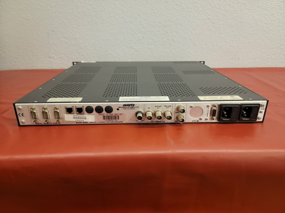 Evertz Model 8084 Digital Closed Captioning Encoder. Fast Shipping!