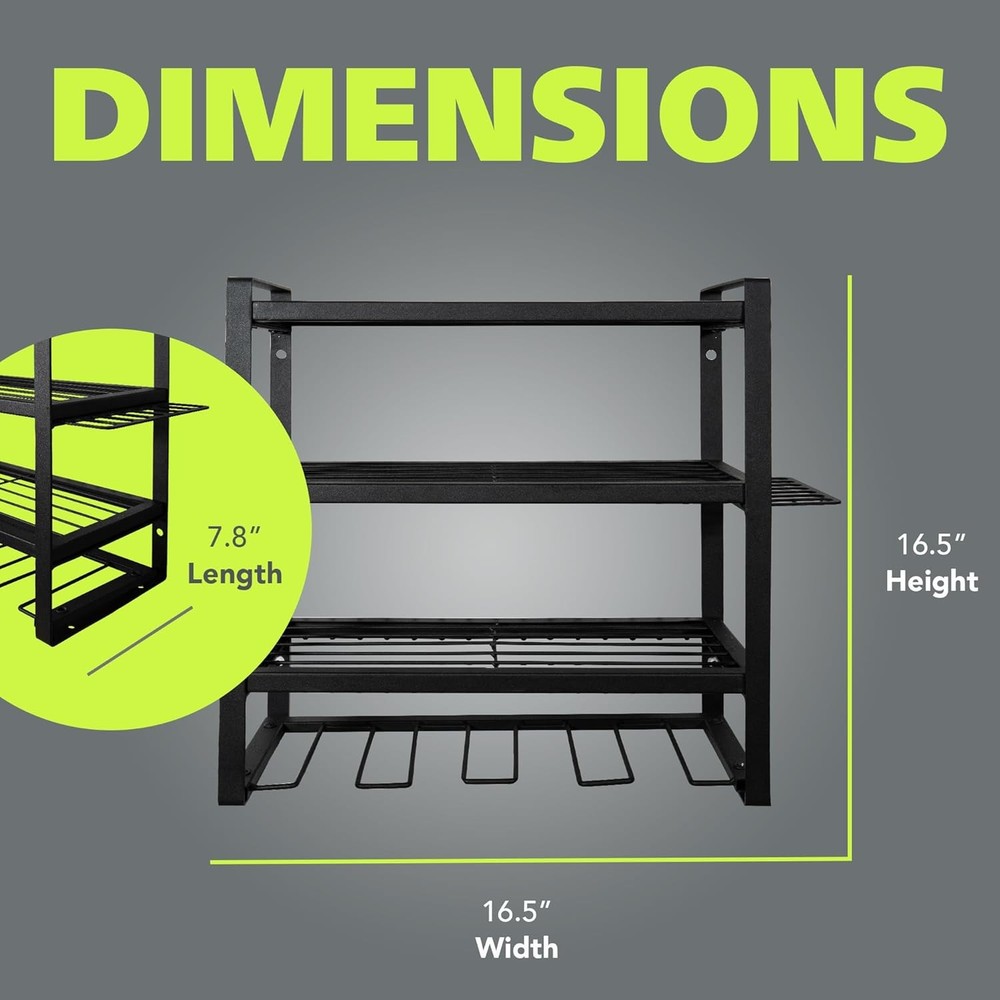Pearington Power Tool Organizer,4 Layer Drill Holders Wall Mount