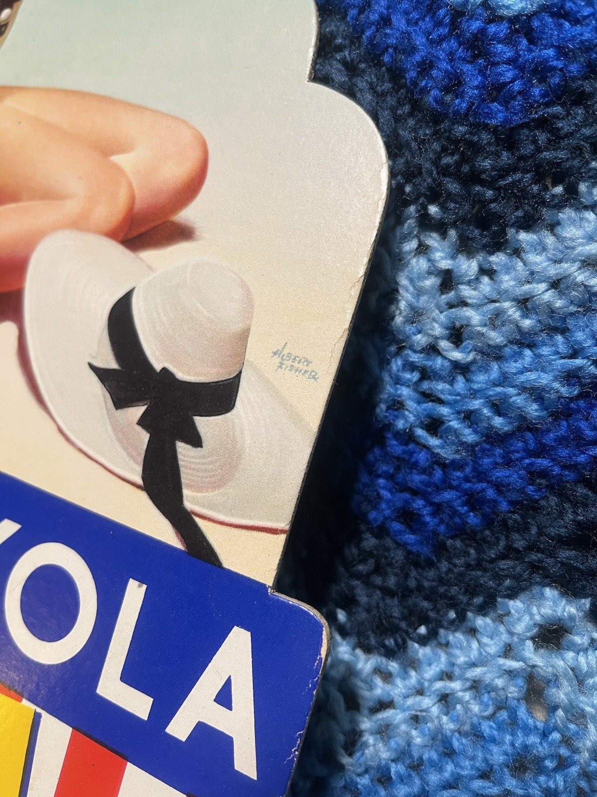 Nichol Kola Cardboard Pinup Advertising Sign 1950’s Easel Display Rare VTG Soda