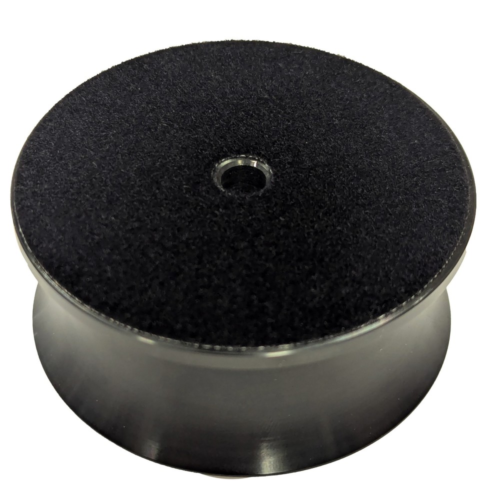 Turntable record weight. Musical Notes engraved quality record stabilizer.