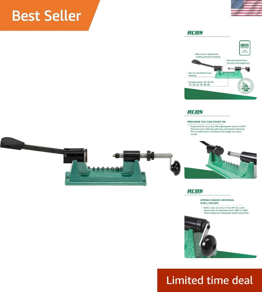 Trim Pro-2 Manual Case Trimmer Kit, Precision Trimming Kit for Reloading, Mul...