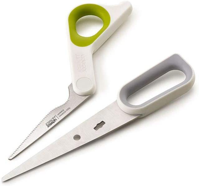 Joseph Joseph Kitchen Shears Scissors with Thumb Grip and Herb Stripper Separate