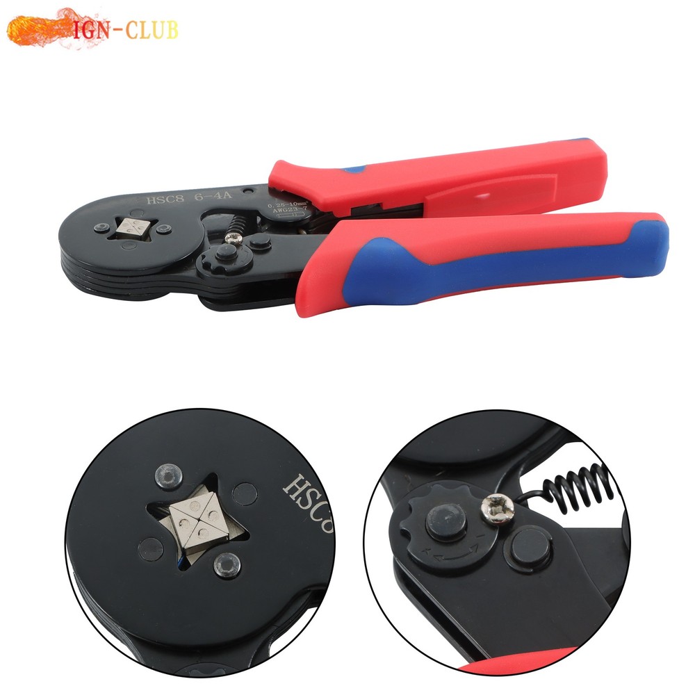 Self-adjustable Ratchet Wire Crimping Tool Crimper Plier Set W/ 1200PCS Ferrules