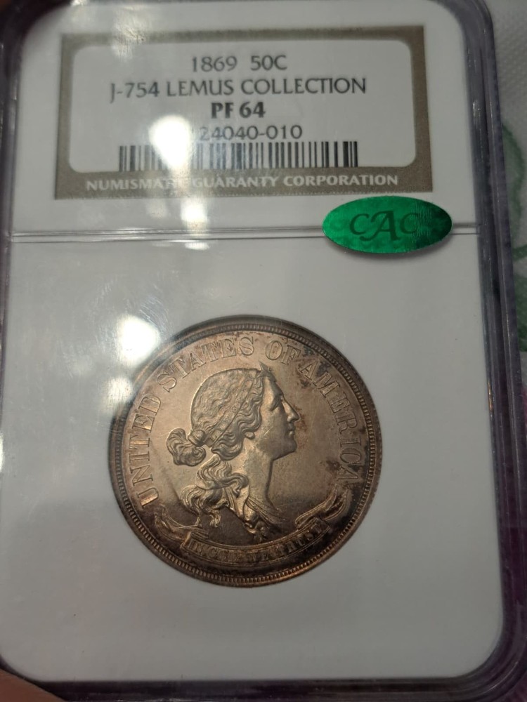 1869  PATTERN J-754 NGC PF64 CAC